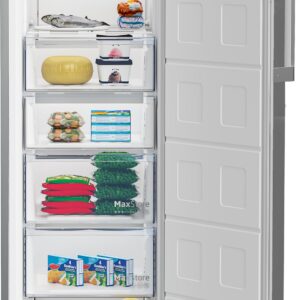 מקפיא 7 מגירות Beko RFNE292L31WNP כסף 250 ליטר | יבואן רשמי שנתיים אחריות