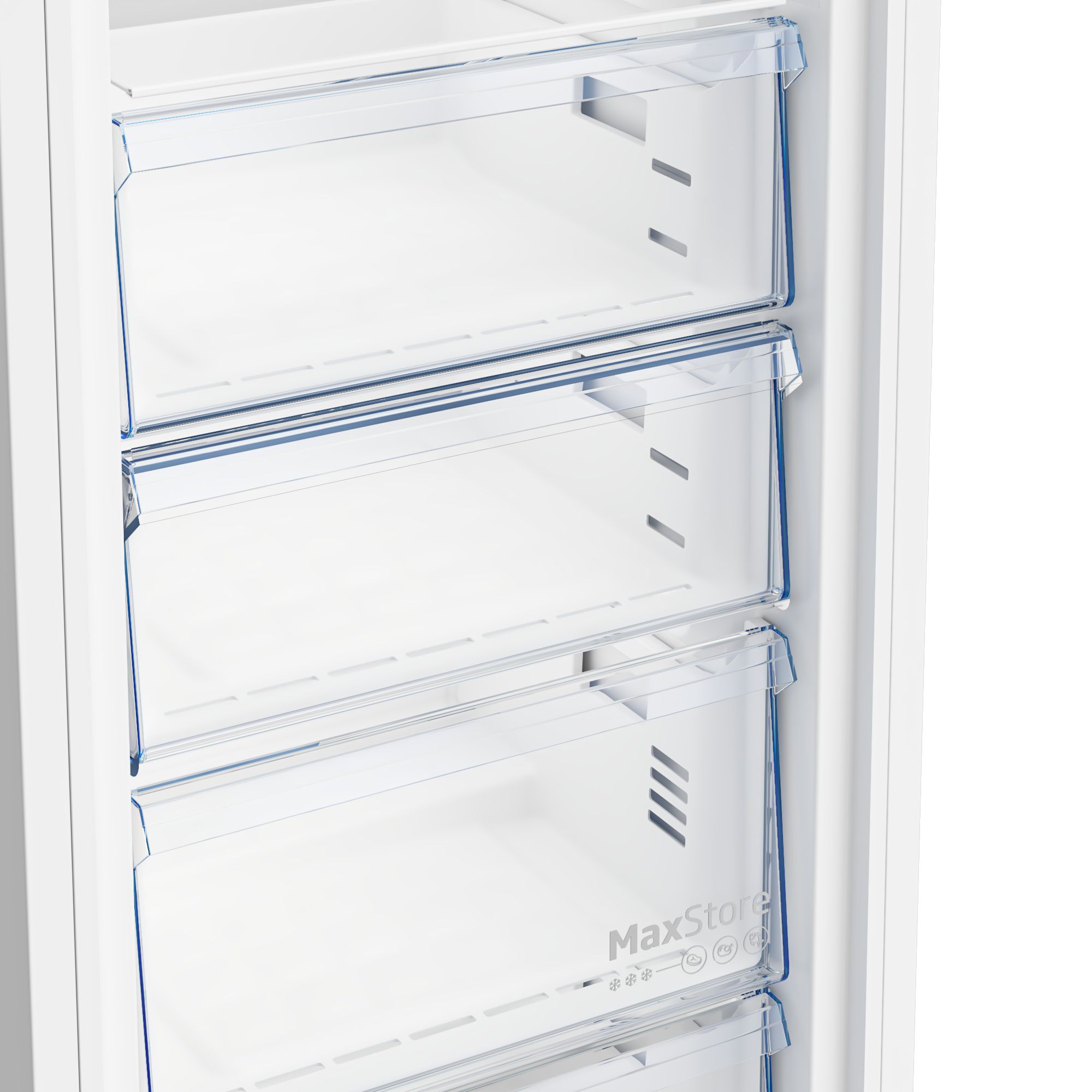 מקפיא 7 מגירות Beko RFNE292L31WNP כסף 250 ליטר | יבואן רשמי שנתיים אחריות – תמונה 5