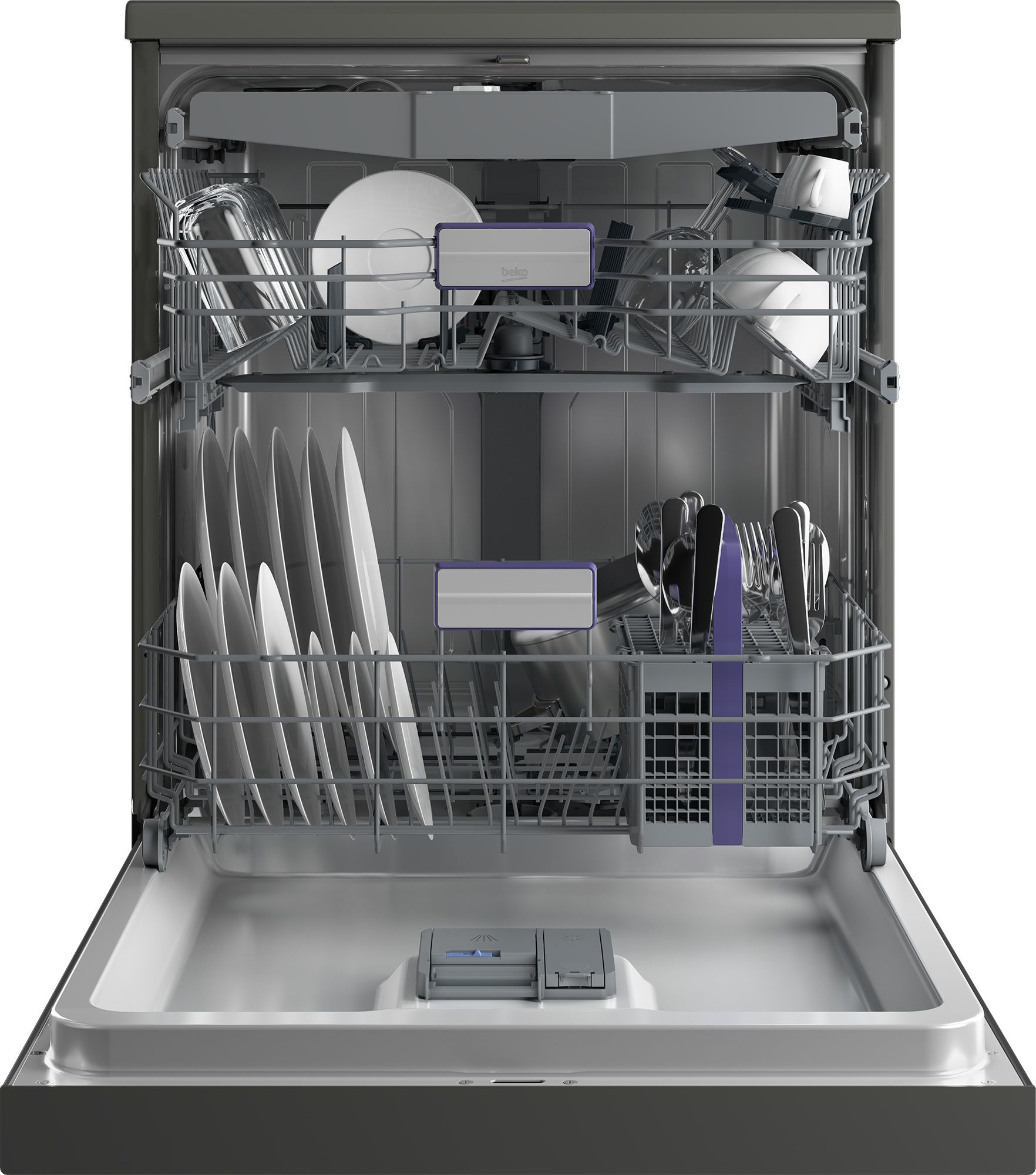 מדיח כלים Beko BDFN36522DQ נירוסטה מושחרת - 15 מערכות כלים | יבואן רשמי-משלוח מהיר – תמונה 2
