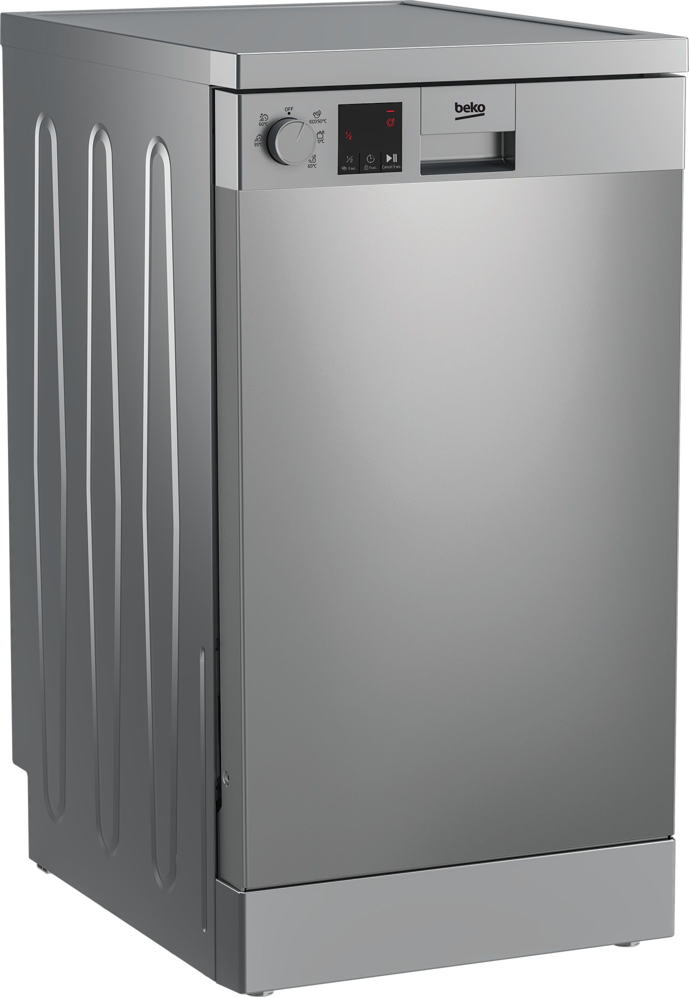 Beko DVS05026X - מדיח כלים צר בקו 45 ס״מ 10 מערכות כלים בגימור נירוסטה ותוכנית מהירה 30 דק׳ | יבואן רשמי-משלוח מהיר – תמונה 3