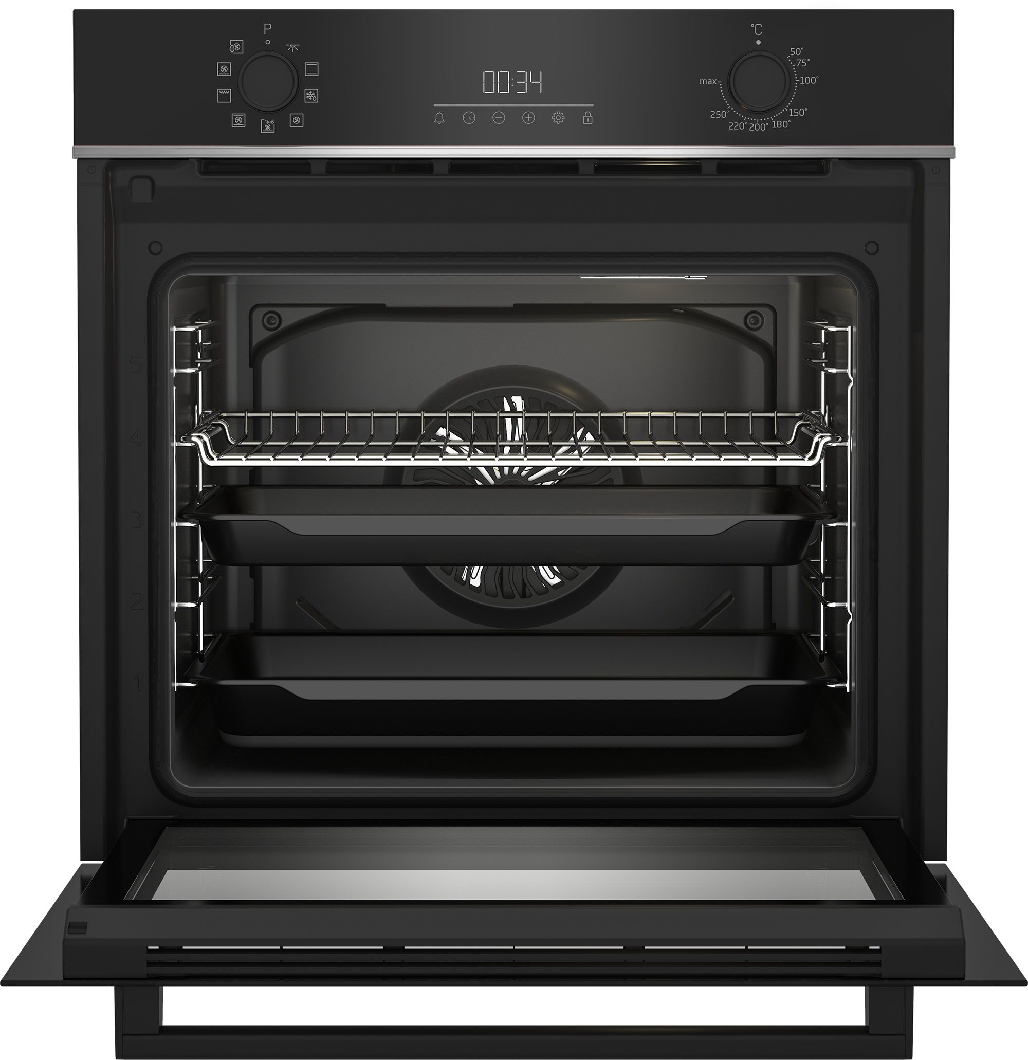 תנור בילד אין Beko BBIM13300X שחור - 72 ליטר, 9 תוכניות | יבואן רשמי – תמונה 3