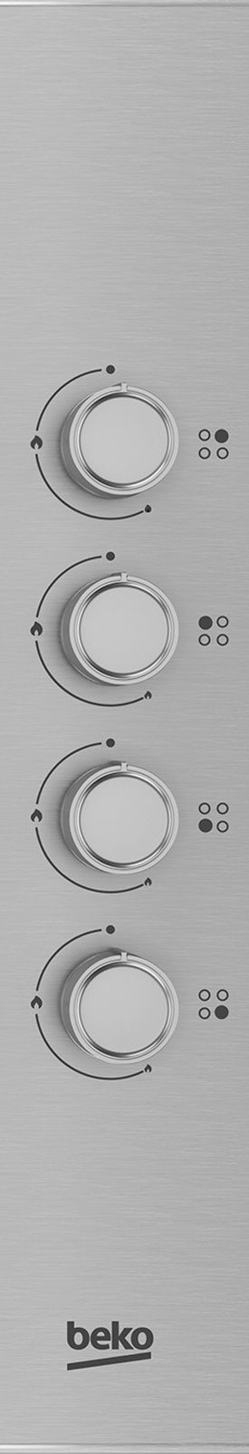 Beko HIGG64124SX - כיריים גז 4 מבערי SABAF נירוסטה 60 ס״מ בקו עם חיישני בטיחות והצתה אלקטרונית ביד אחת | יבואן רשמי