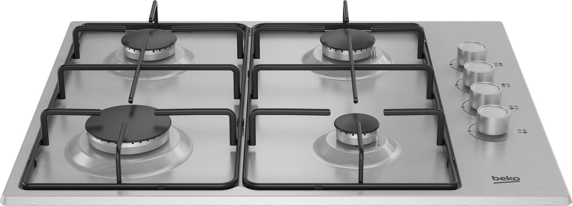 Beko HIGG64124SX - כיריים גז 4 מבערי SABAF נירוסטה 60 ס״מ בקו עם חיישני בטיחות והצתה אלקטרונית ביד אחת | יבואן רשמי – תמונה 2