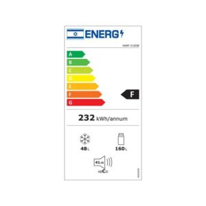 מקרר 2 דלתות Hyundai HARF-210DB שחור מקפיא עליון