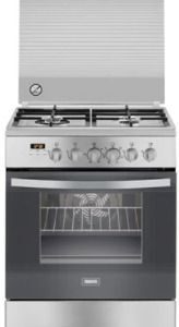 תנור משולב כיריים Zanussi ZCK67326XA – ברוחב 60 ס״מ נירוסטה עם מבער ווק ו־6 פונקציות | יבואן רשמי-משלוח מהיר