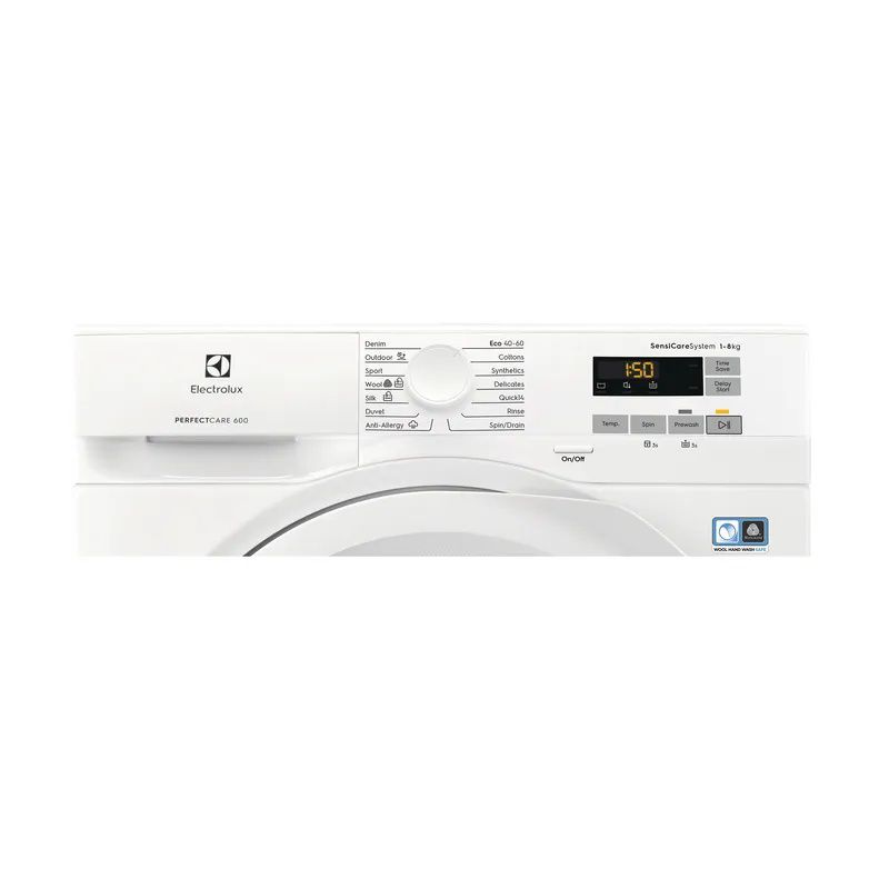 מכונת כביסה 8 קילו Electrolux EA6F5824CXM לבן יבואן רשמי – תמונה 3
