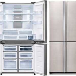 מקרר שארפ 4 דלתות מקפיא תחתון SHARP SJ-9270IN אינוורטר NoFrost נירוסטה מוברשת עם פיקוד שבת - יבואן רשמי
