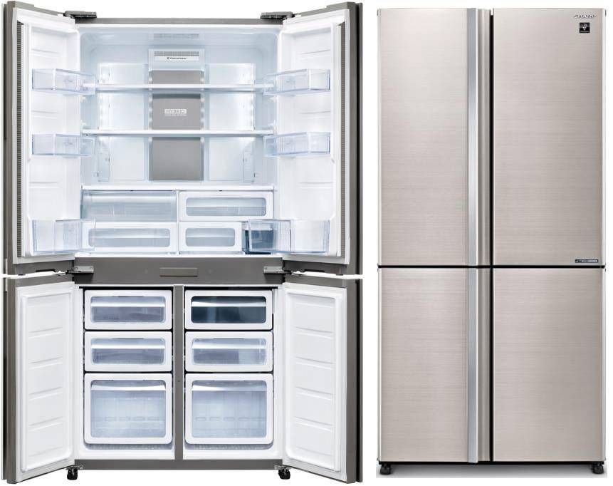 מקרר שארפ 4 דלתות מקפיא תחתון SHARP SJ-9270IN אינוורטר NoFrost נירוסטה מוברשת עם פיקוד שבת - יבואן רשמי