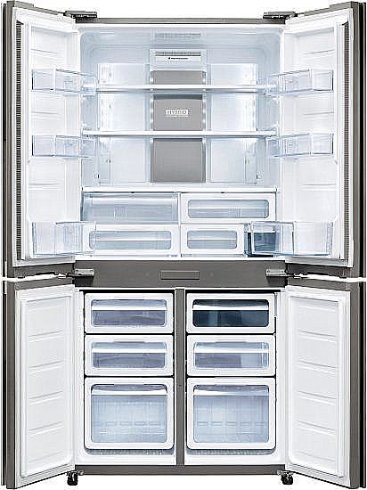 מקרר 4 דלתות SHARP SJ-9270W מקפיא תחתון שארפ אינוורטר NoFrost לבן עם פיקוד שבת - יבואן רשמי – תמונה 3