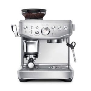 Breville Barista Express Impress BES876BSS - מכונת אספרסו עם מטחנה מובנית, 25 דרגות טחינה והקצפת חלב מקצועית | יבואן רשמי | משלוח מהיר