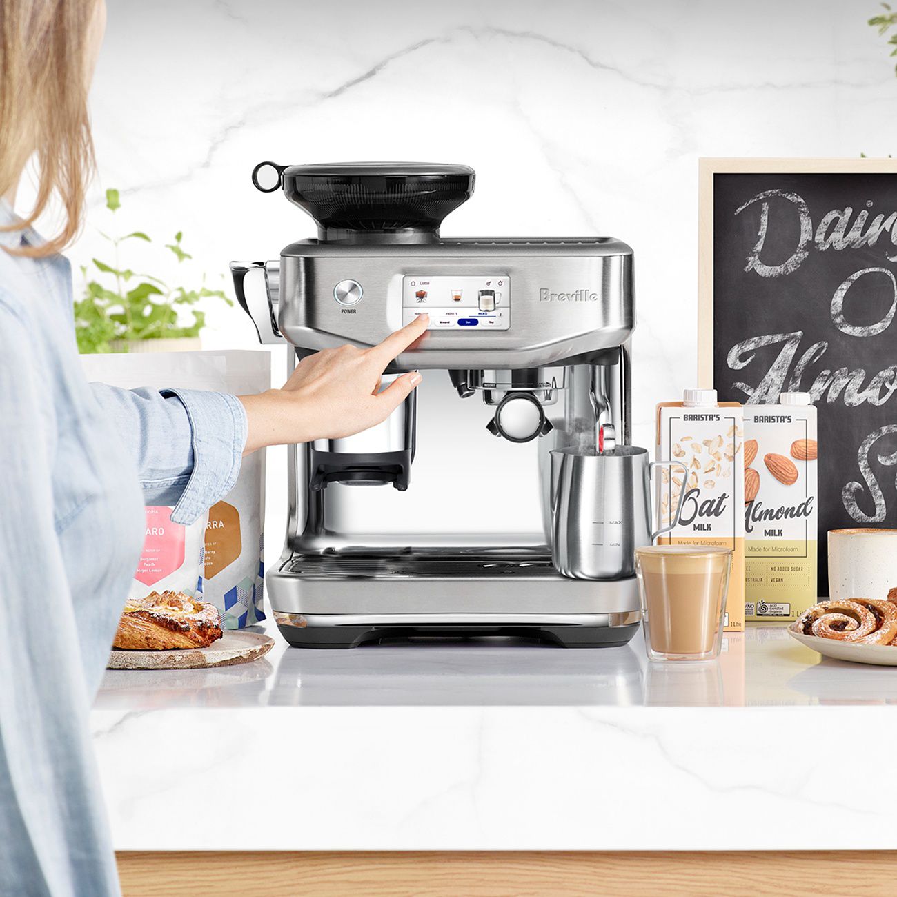 מכונת קפה חכמה Breville BES881BSS Barista Touch Impress נירוסטה | יבואן רשמי