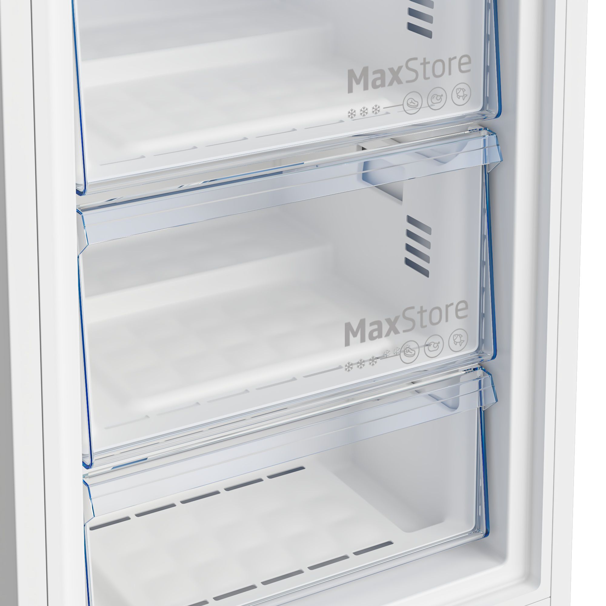 Beko RFNE278K32WN - מקפיא 6 מגירות בקו 220 ליטר No Frost בצבע לבן עם פעולה שקטה 38dB | יבואן רשמי-משלוח מהיר