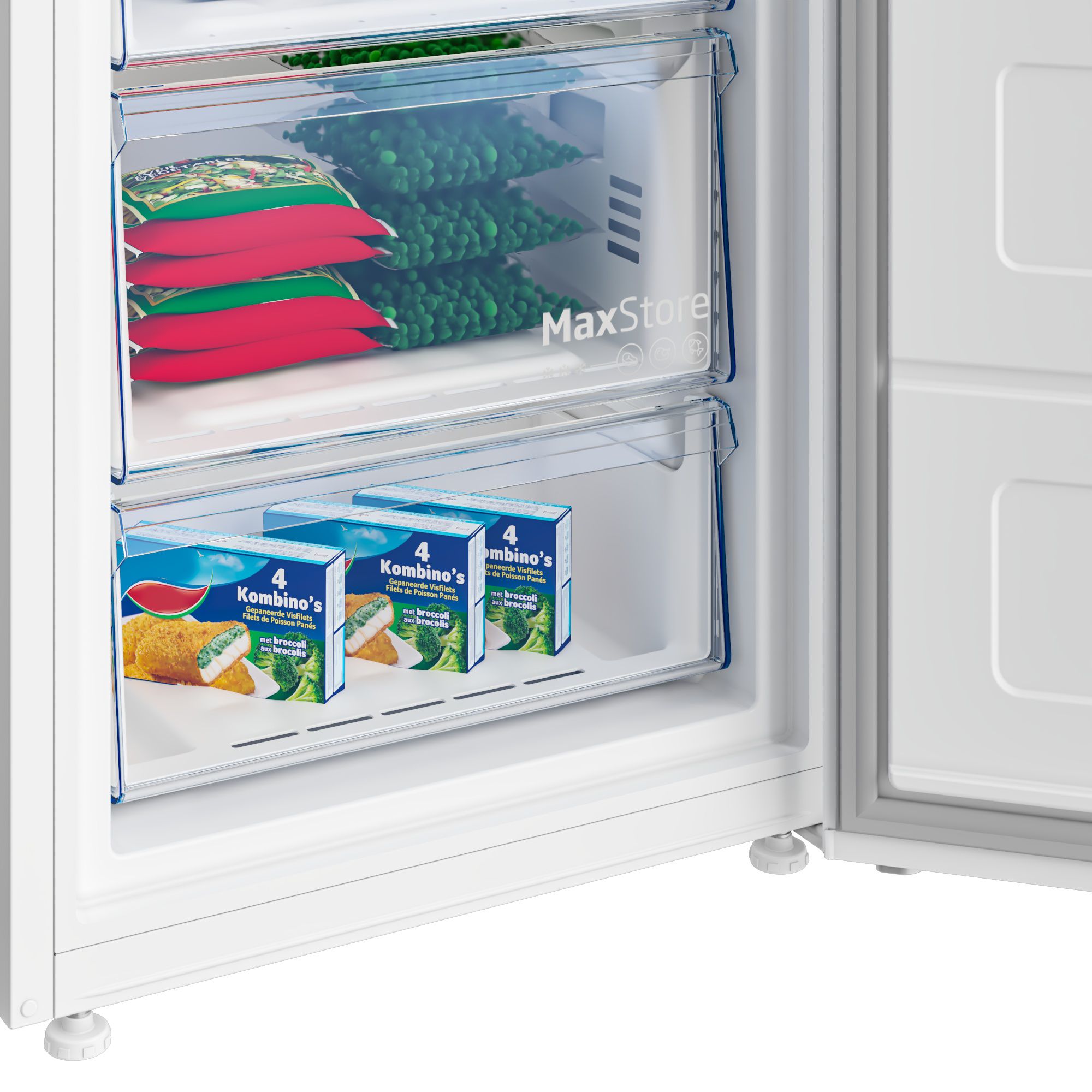 Beko RFNE278K32WN - מקפיא 6 מגירות בקו 220 ליטר No Frost בצבע לבן עם פעולה שקטה 38dB | יבואן רשמי-משלוח מהיר – תמונה 2