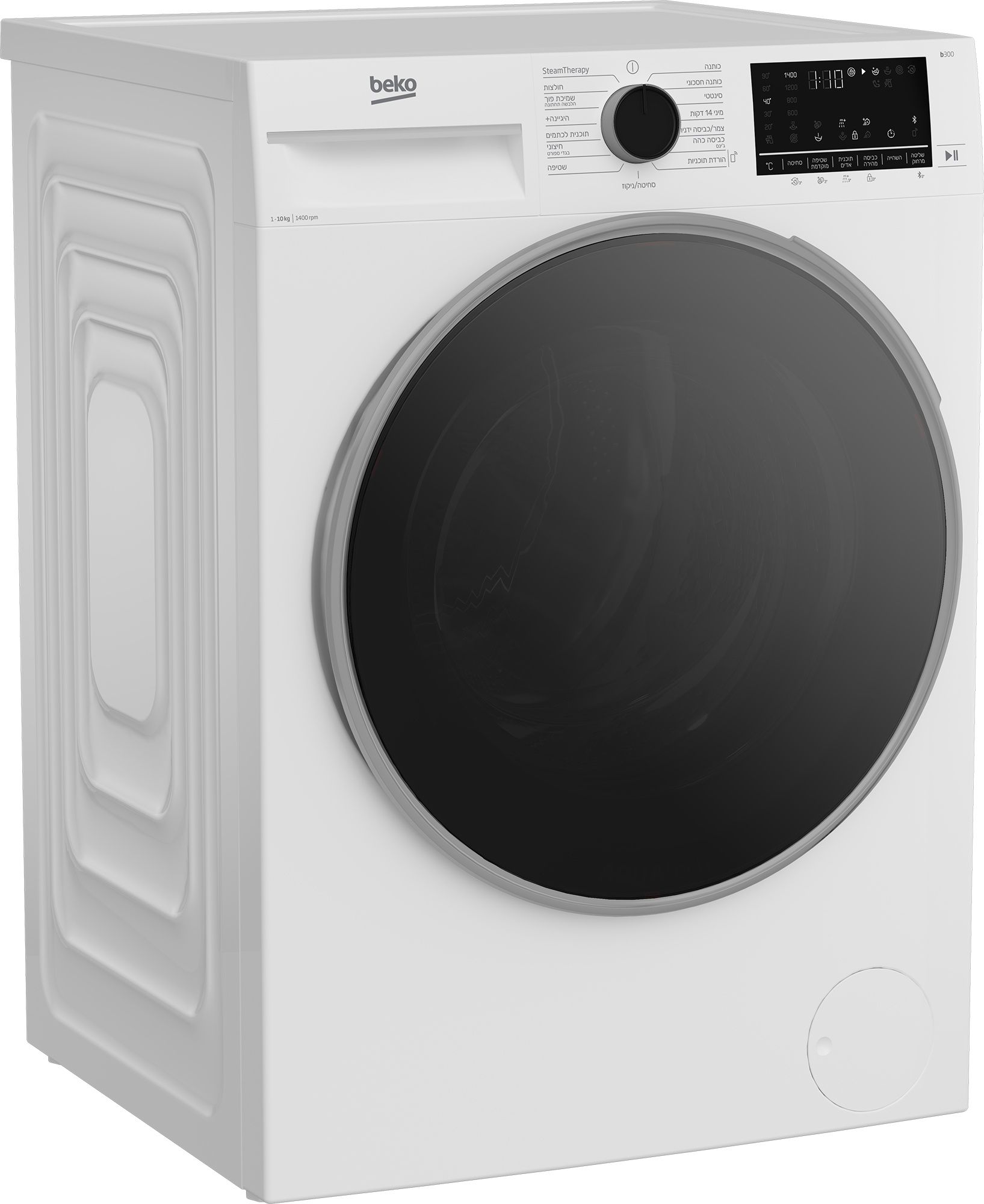 מכונת כביסה פתח קדמי 10 ק״ג Beko B3W51042IW עד 1400 סל״ד | SteamCure | יבואן רשמי – תמונה 5