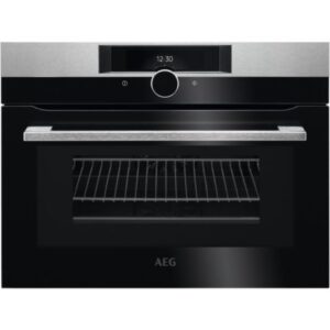 תנור אפייה בנוי משולב מיקרוגל 45 ס"מ AEG KMK861000M נירוסטה - יבואן רשמי