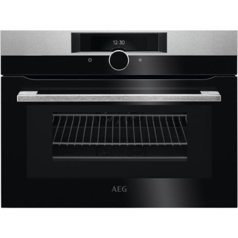 תנור אפייה בנוי משולב מיקרוגל 45 ס"מ AEG KMK861000M נירוסטה - יבואן רשמי