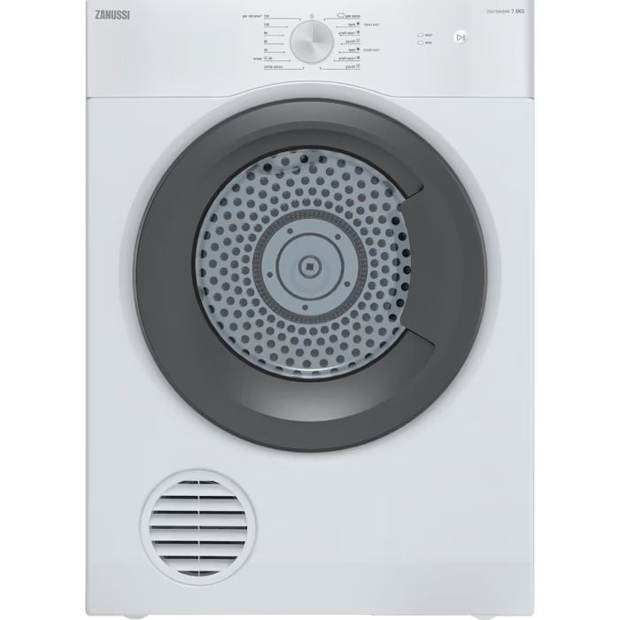 Zanussi ZDV756N3WB - מייבש כביסה 7.5 ק״ג עם פאנל בעברית | יבואן רשמי