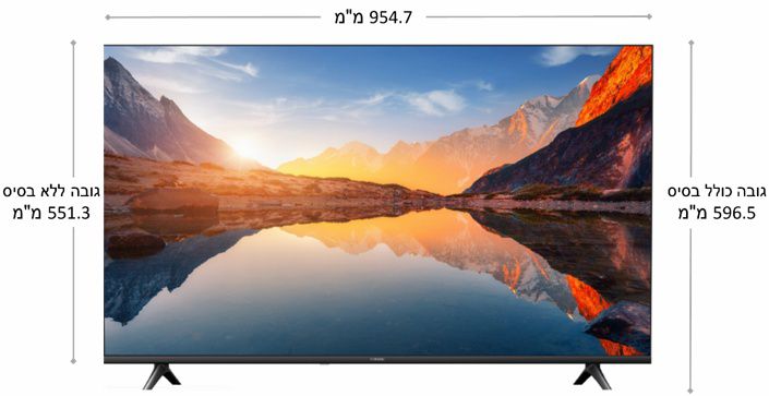 Xiaomi TV A 43 L43MA-AFME - טלוויזיה חכמה 43 אינץ' Full HD עם Google TV | יבואן רשמי – תמונה 2