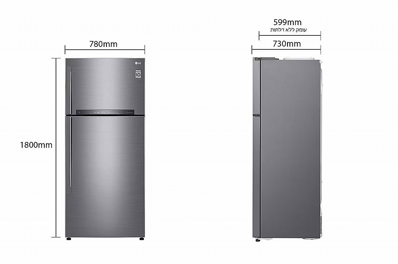 מקרר מקפיא עליון LG דגם GR-M6781SU אל ג'י 506 ליטר עם פיקוד שבת - יבואן רשמי – תמונה 7