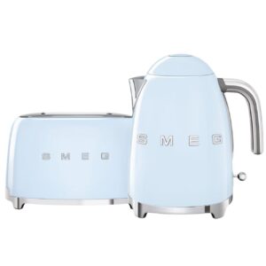 סט ארוחת בוקר רטרו SMEG - קומקום ומצנם תואמים במבצע - גוון תכלת פסטל | משלוח מהיר
