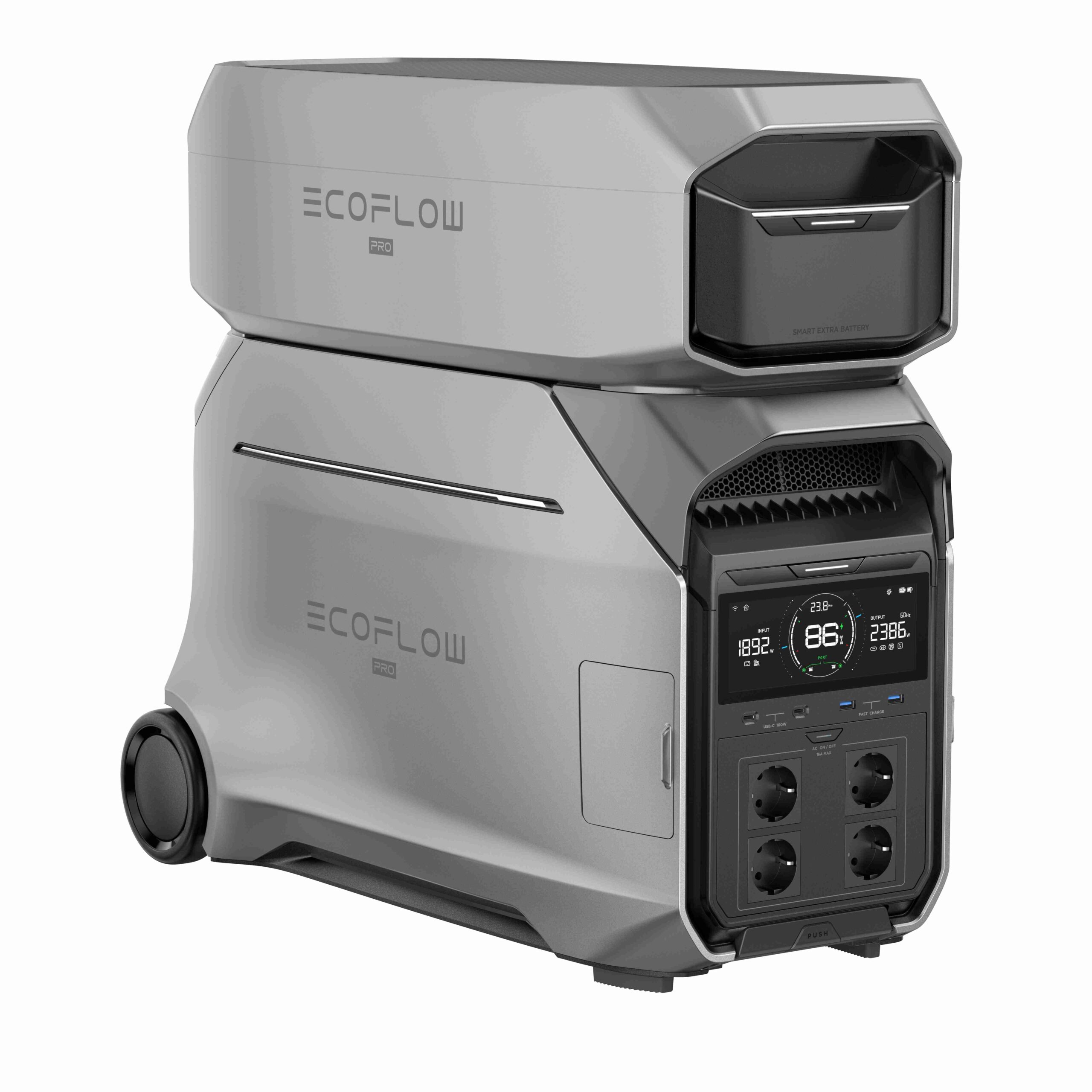 EcoFlow Delta Pro 3 – תחנת כוח ניידת 4096Wh עוצמתית לבית ולחירום | טעינה סולארית מהירה | יבואן רשמי