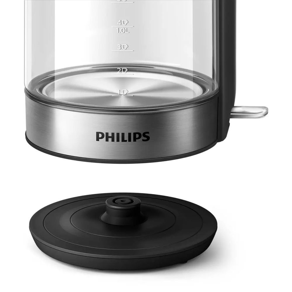 קומקום זכוכית פיליפס 1.7 ליטר דגם Philips HD9339/80 - עם תאורת LED ובסיס מסתובב 360° | יבואן רשמי | משלוח מהיר – תמונה 2