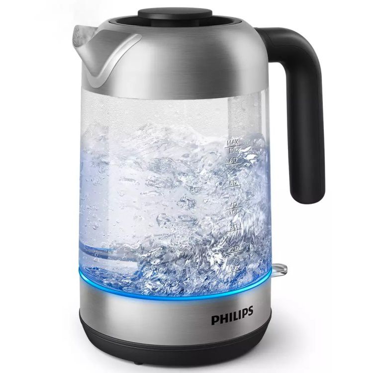 קומקום זכוכית פיליפס 1.7 ליטר דגם Philips HD9339/80 - עם תאורת LED ובסיס מסתובב 360° | יבואן רשמי | משלוח מהיר – תמונה 5