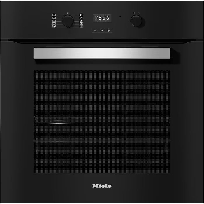 תנור בנוי 76 ליטר MIELE H2455B שחור עם ידית נירוסטה - אחריות יבואן רשמי – תמונה 2
