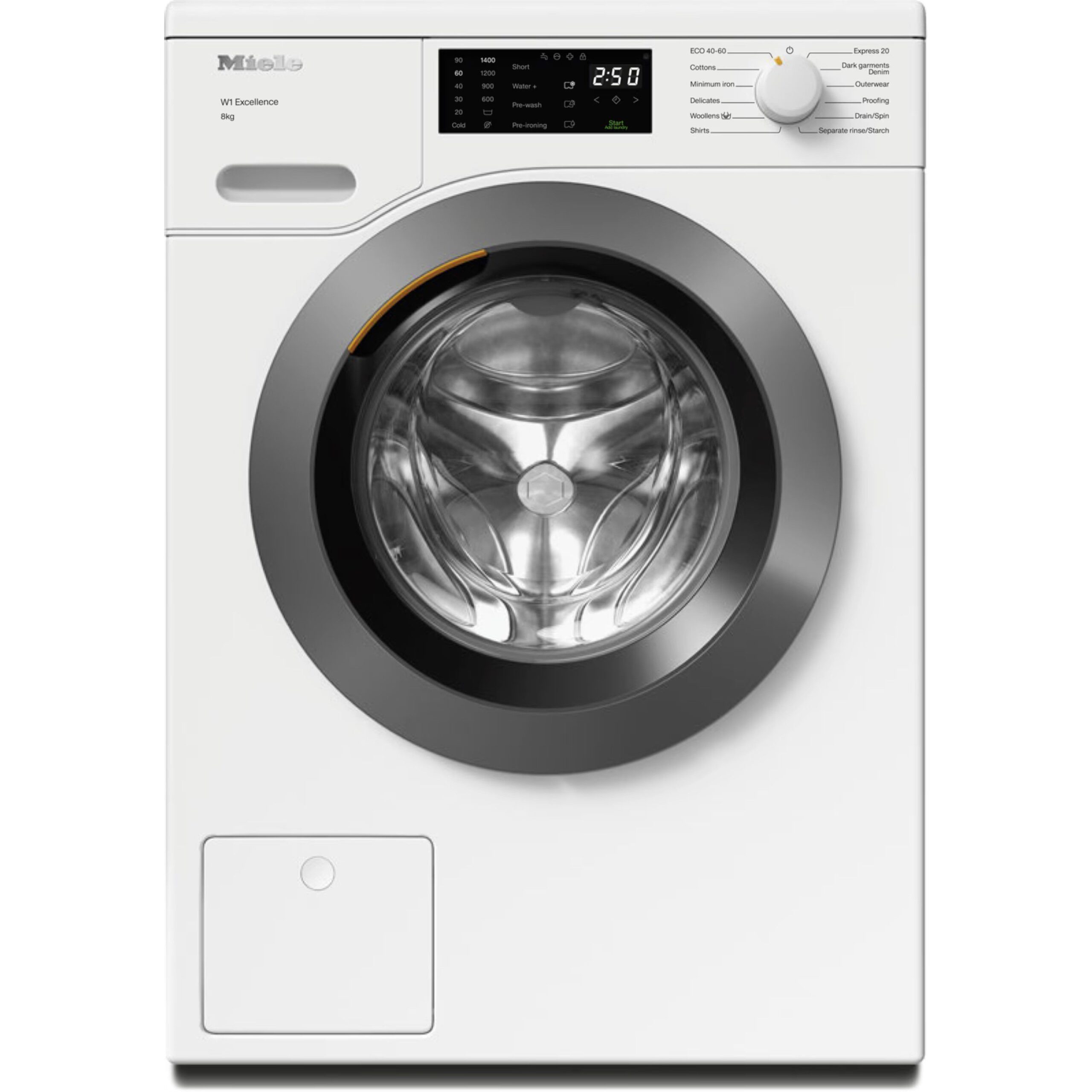 מכונת כביסה פתח קדמי 8 ק"ג Miele WED025WCS לבן - אחריות יבואן רשמי – תמונה 2