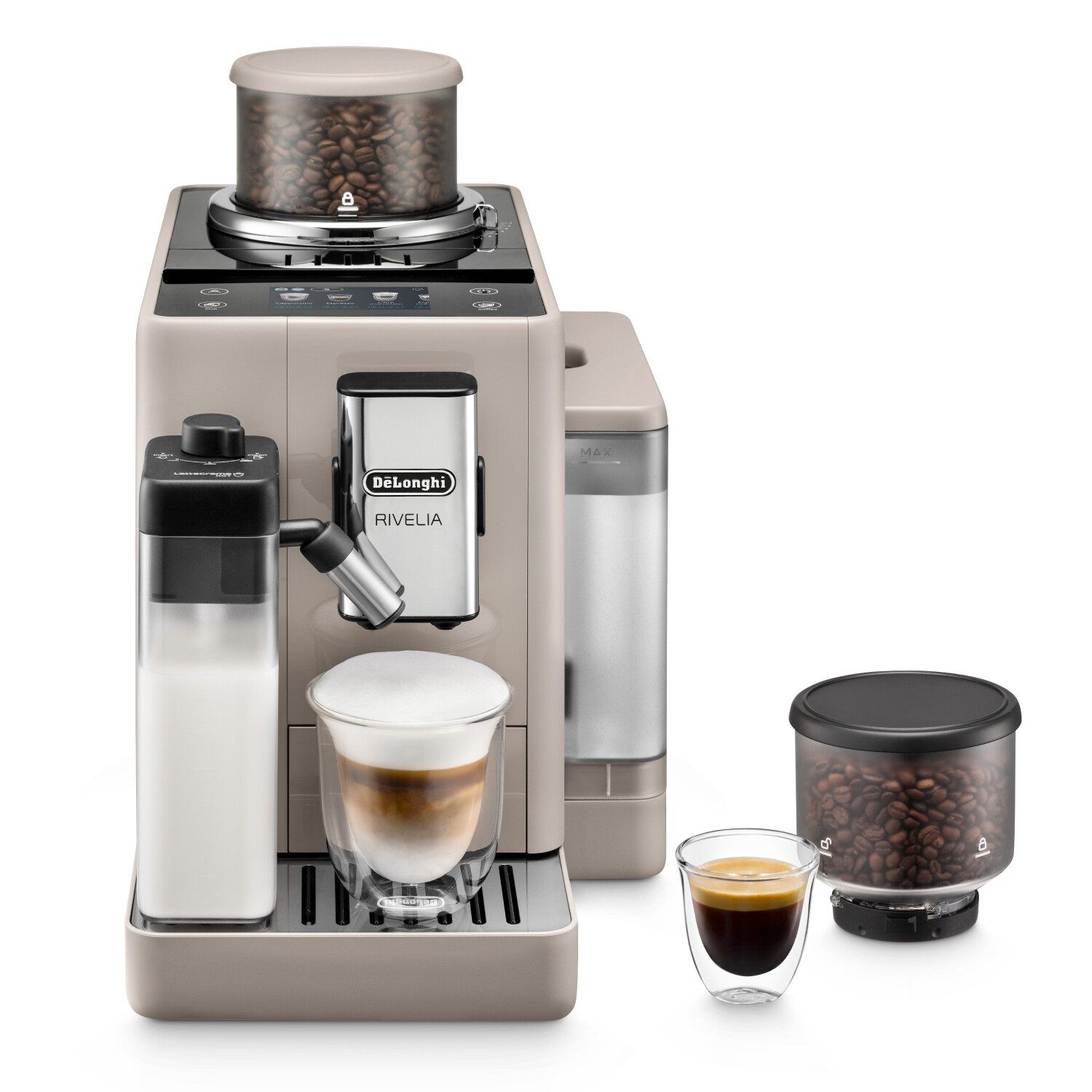 מכונת אספרסו דלונגי Delonghi דגם RIVELIA EXAM440.55.BG קרם - יבואן רשמי