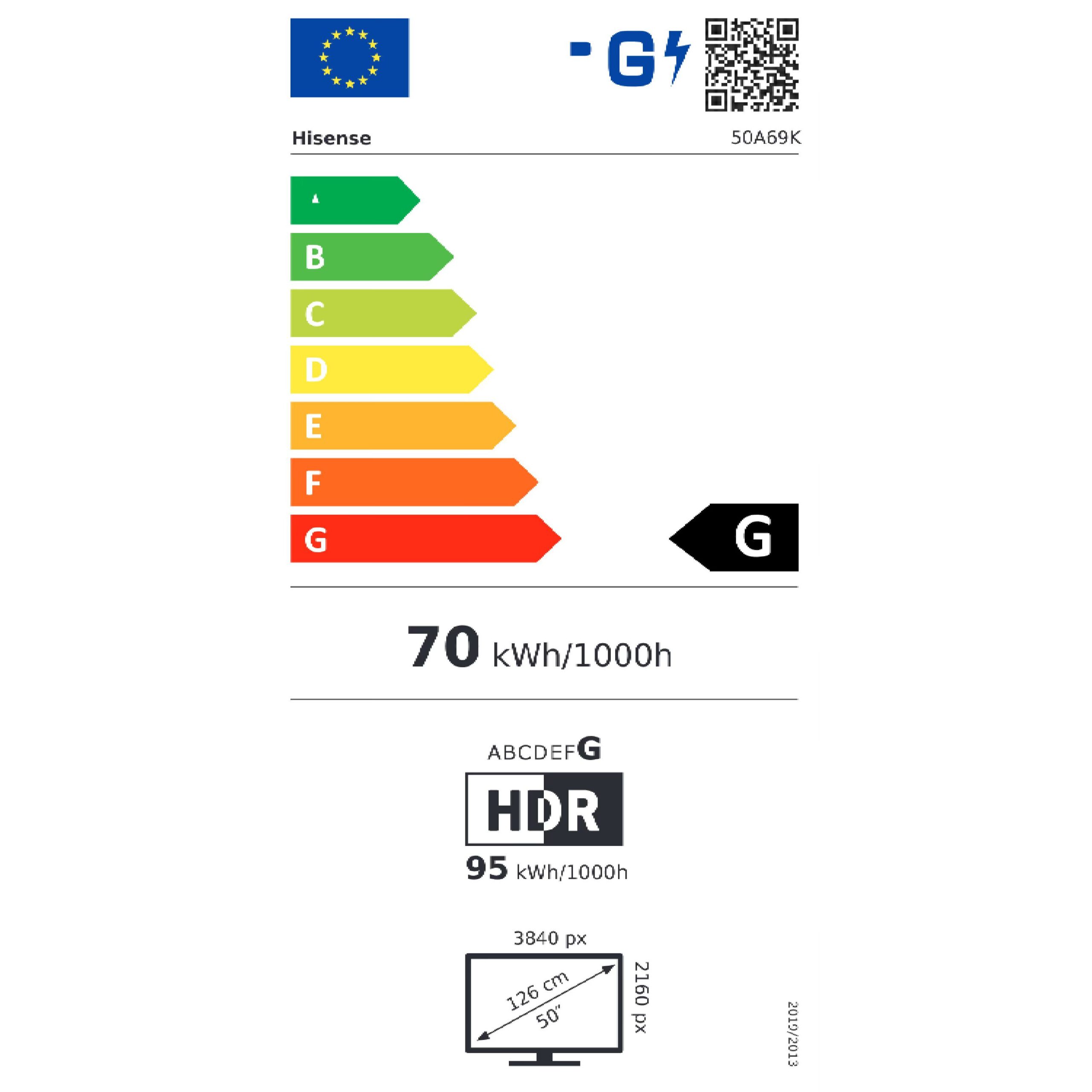 טלוויזיה חכמה 50 אינץ' Hisense 50A69K UHD 4K יבואן רשמי – תמונה 3