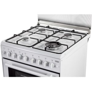 תנור דו תאי משולב כיריים גז 4 להבות 60 ס"מ Delonghi DCS12EDW לבן