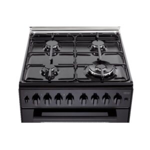 תנור דו תאי משולב כיריים גז 4 להבות 60 ס"מ Delonghi DCS12EDN שחור