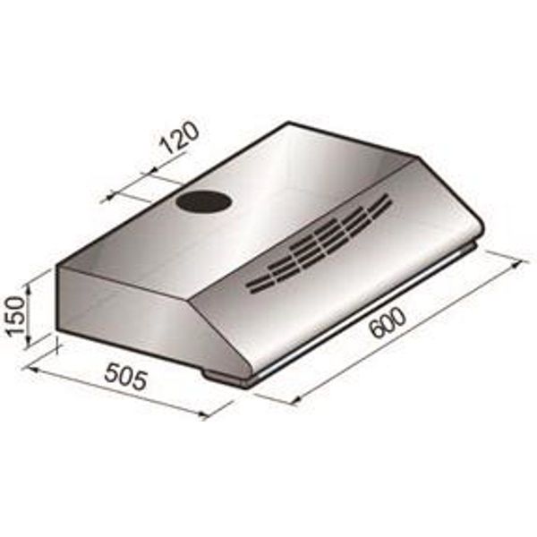 קולט אדים Delonghi CHS305X נירוסטה – תמונה 2