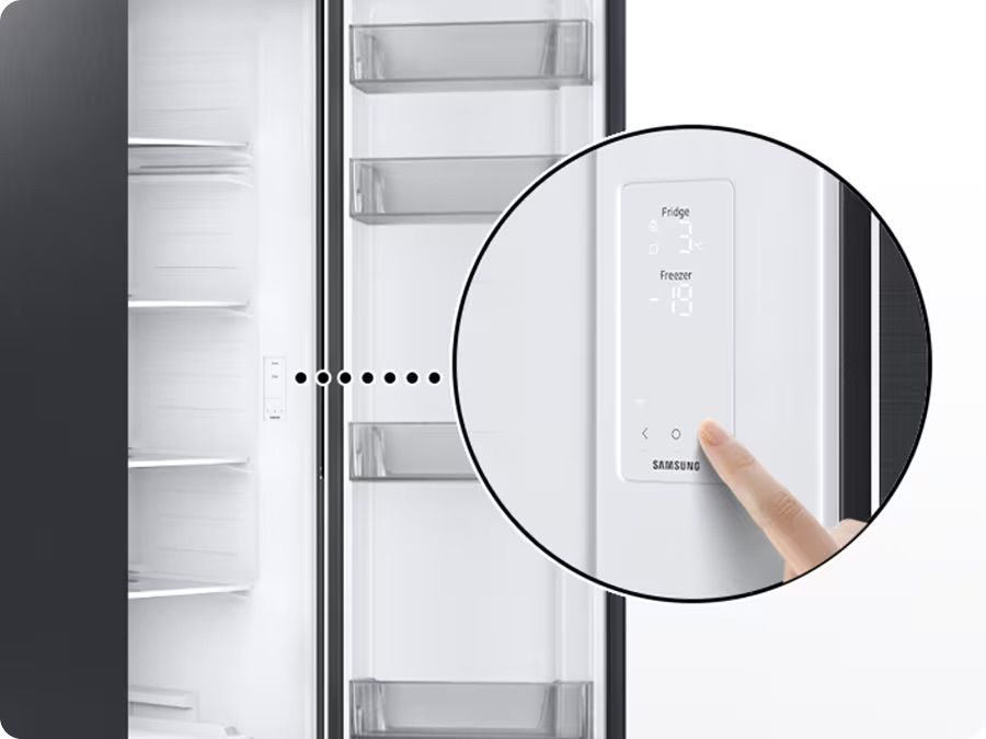 Samsung RS57DG400 – מקרר דלת ליד דלת 583 ליטר סמסונג סילבר עם Space Max | משלוח מהיר – תמונה 4