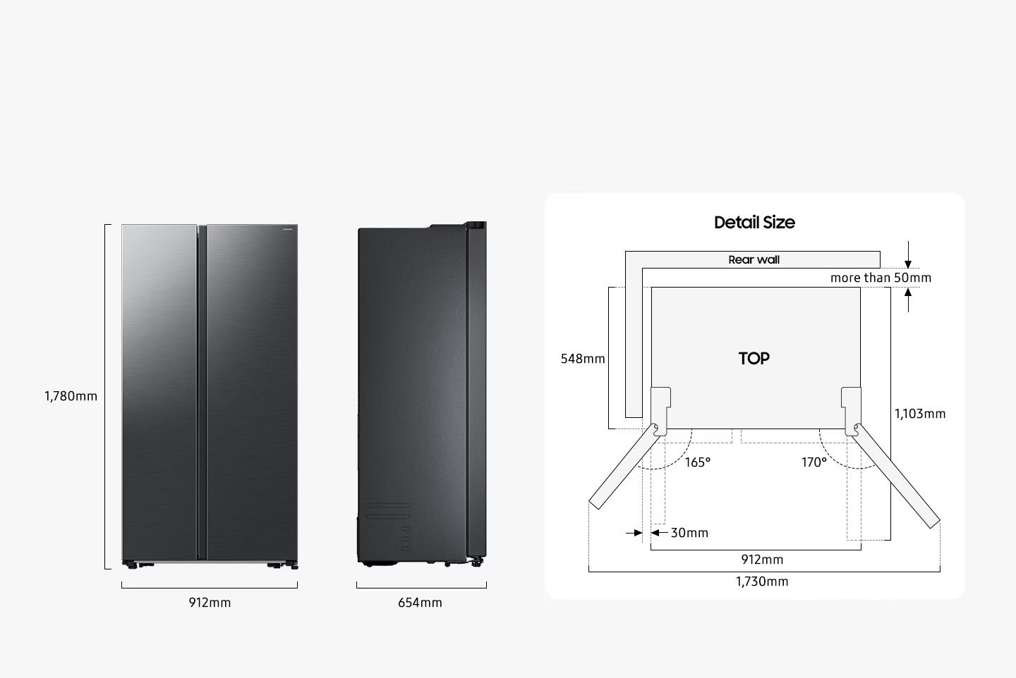 Samsung RS57DG400 – מקרר דלת ליד דלת 583 ליטר סמסונג סילבר עם Space Max | משלוח מהיר – תמונה 7