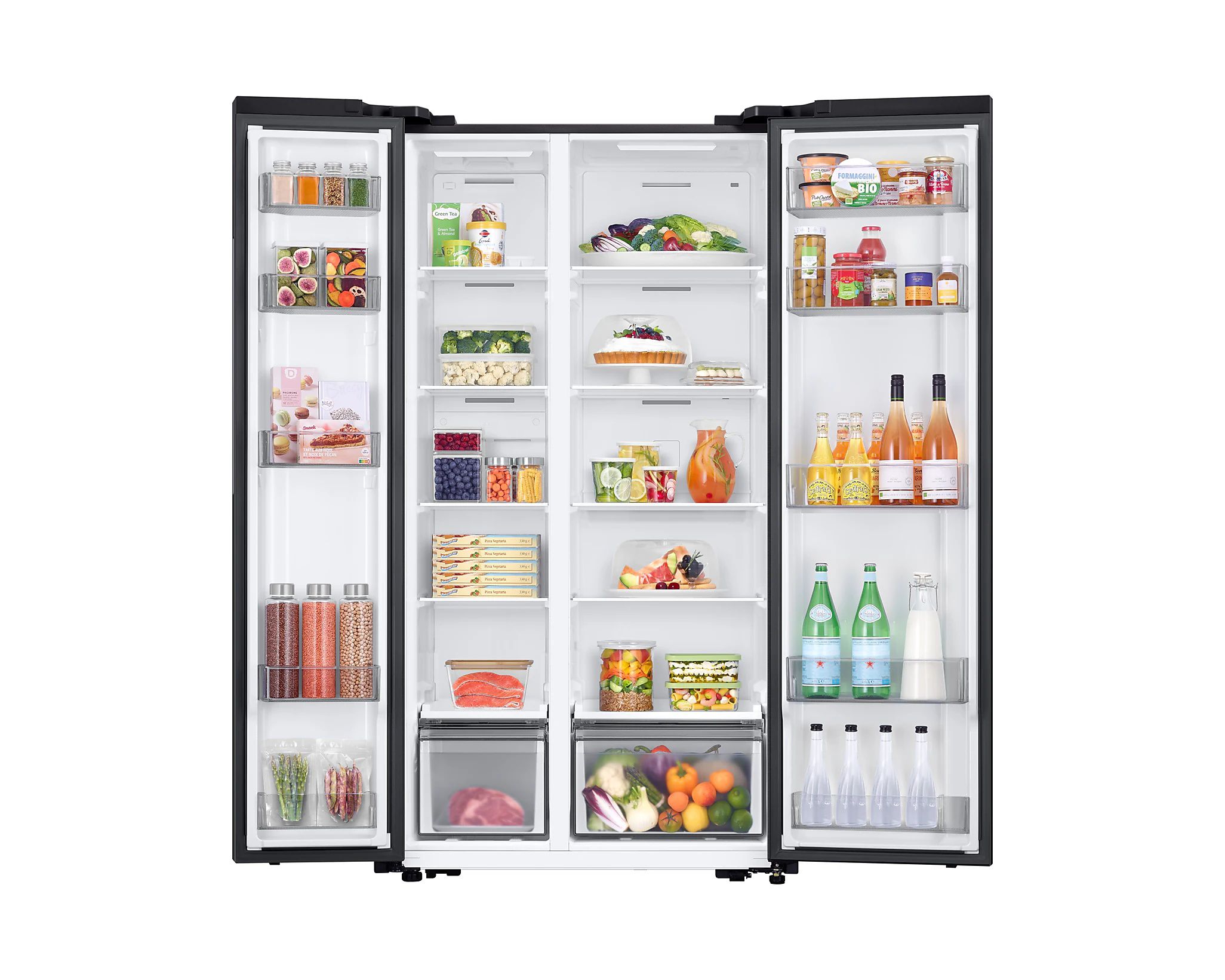 Samsung RS57DG400 – מקרר דלת ליד דלת 583 ליטר סמסונג שחור עם Space Max | משלוח מהיר – תמונה 2