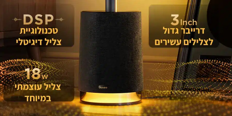 מנורת רצפה עם רמקול Govee RGBICWW Floor Lamp Pro Bluetooth – תמונה 4