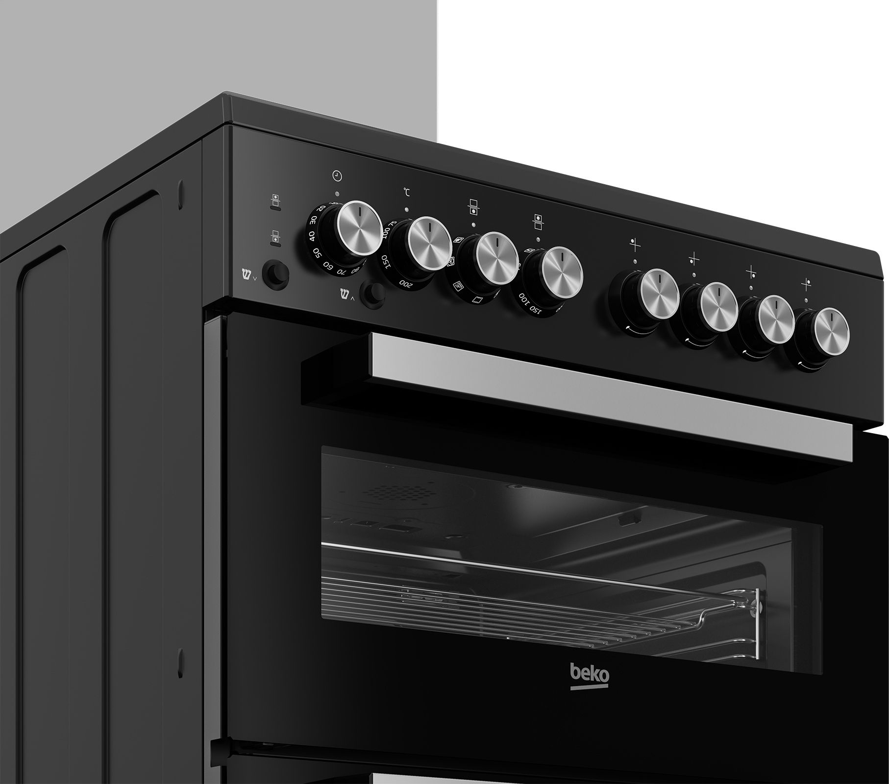 תנור משולב גז Beko KFDM62120DBDSL – דו־תאי שחור עם מצב שבת ו-SteamShine® | יבואן רשמי – תמונה 4