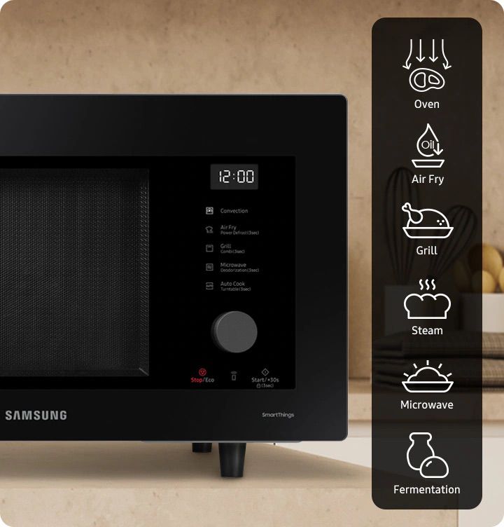 Samsung MC32DG7646CKLI - מיקרוגל סמסונג משולב גריל ואייר פריי 32 ליטר חכם | סמליין-משלוח מהיר – תמונה 6