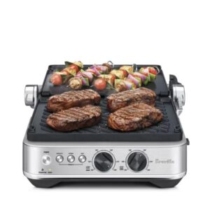 טוסטר גריל לחיצה Breville BGR710BSS - פלטות מתחלפות, שליטה נפרדת, עוצמה של 1800W | יבואן רשמי | משלוח מהיר