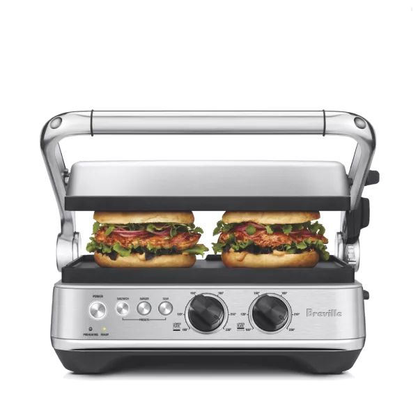 טוסטר גריל לחיצה Breville BGR710BSS - פלטות מתחלפות, שליטה נפרדת, עוצמה של 1800W | יבואן רשמי | משלוח מהיר – תמונה 2