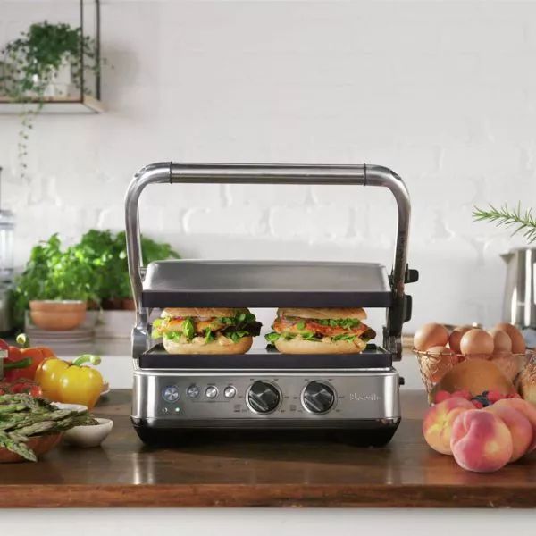 טוסטר גריל לחיצה Breville BGR710BSS - פלטות מתחלפות, שליטה נפרדת, עוצמה של 1800W | יבואן רשמי | משלוח מהיר – תמונה 3