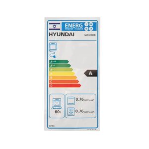 תנור משולב כיריים גז 4 להבות 60 ס"מ HYUNDAI HAO-6060B שחור - יבואן רשמי