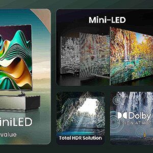 טלוויזיה חכמה 75 אינץ' Hisense 75U62NQ ULED MiniLED יבואן רשמי