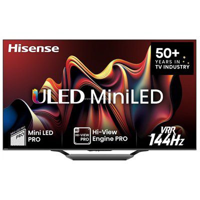 טלוויזיה חכמה 65 אינץ׳ Hisense 65U72NQ – Mini-LED PRO 4K עם 144Hz ו-Dolby Vision IQ | יבואן רשמי-משלוח מהיר