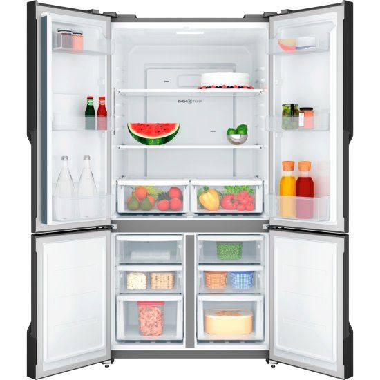 מקרר 4 דלתות Electrolux EQE5600BB מקפיא תחתון - 572 ליטר, נירוסטה מושחרת – תמונה 3