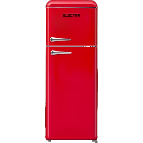 מקרר רטרו Electra ELR210R מקפיא עליון 2 דלתות, 208 ליטר - צבע אדום | יבואן רשמי