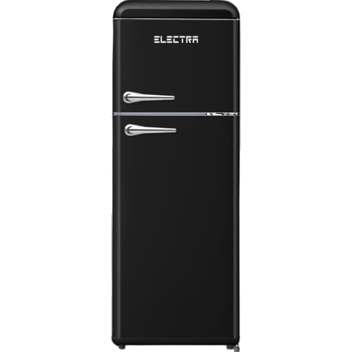 מקרר רטרו Electra ELR210BL מקפיא עליון 2 דלתות, 208 ליטר - צבע שחור | יבואן רשמי