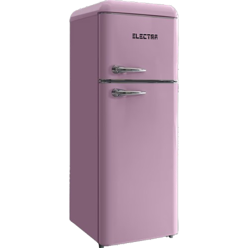 מקרר רטרו Electra ELR210P מקפיא עליון 2 דלתות, 208 ליטר - צבע ורוד | יבואן רשמי